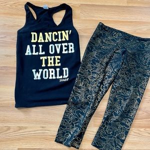 Zumba Instructor Tank and capri leggings